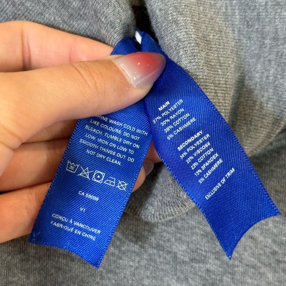 Kit and Ace Slouchy Turtleneck Sweatshirt Top Gray - Picture 5 of 7